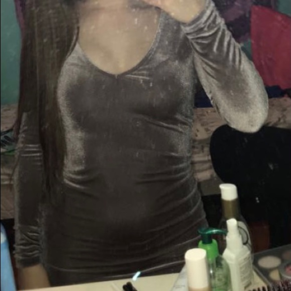 forever 21 velvet gray dress